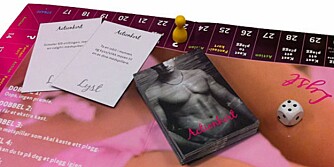 BRETTSPILL: Lyst erotisk brettspill. Laget og produsert av erotikknett.no og Kondomeriet. 399 kroner, Erotikknett.no.