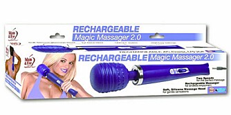 VIBRATOR: Magic Massager, Adam & Eve. Et godt gammeldags massasjeapparat kan gi damer helt annerledes orgasmer enn det for eksempel dobbeltstimulerende vibratorer gjør, som sprutorgasmer. ca. 800 kroner, Ceciliekjensli.no/Erotikknett.no.