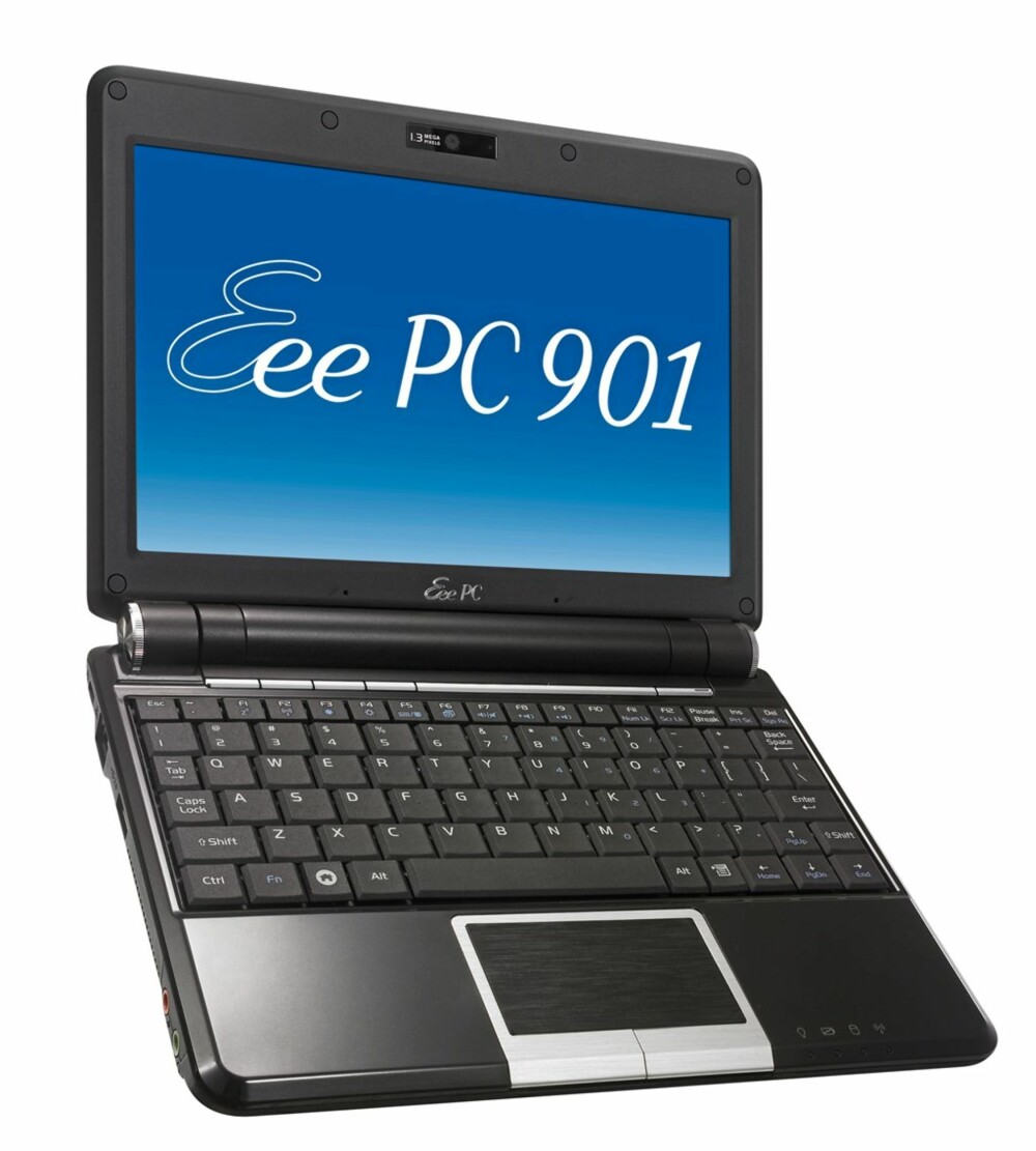 LITEN: Den veier cirka kun ett kilo og har en skjerm på 9 tommer. Nye Asus Eee PC 901 har fått ny prosessor og bedre batterilevetid.