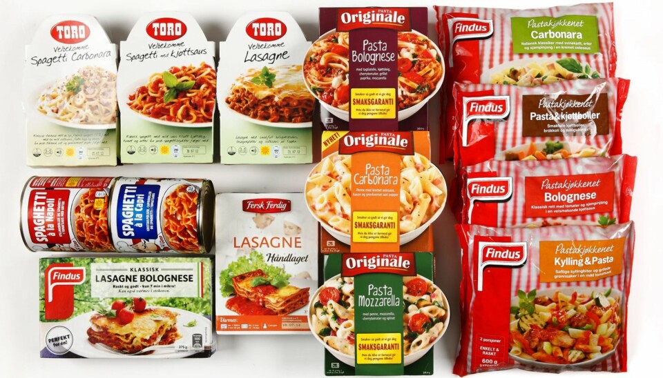 NÆRINGSTEST: DinKost og ShapeUp har testet 14 ulike ferdigpastaretter, for å finne ut hvilken som er sunnest.