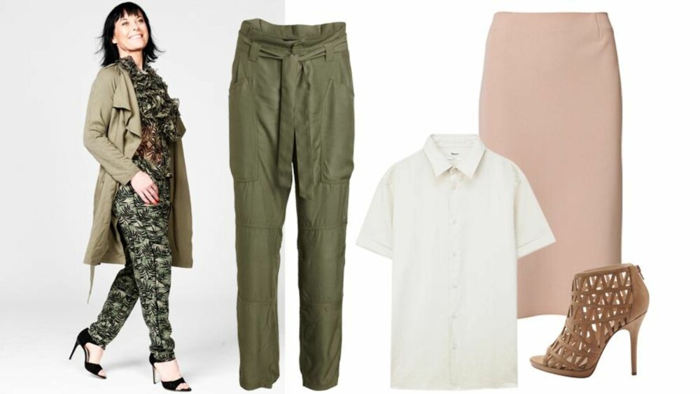 ANITA HAR PÅ SEG: Kåpe fra Gina Tricot, kr. 299. Bluse fra St. Tropez, kr. 499. Bukse fra St.Tropez, kr. 499. Sko fra Zara, kr. 599. PRODUKTFORSLAG: Bukse fra Lindex, kr. 299. T-skjorte fra Filippa K, kr. 850. Skjørt fra By Malene Birger, kr. 1899. Sko fra Bianco, kr. 699. ANITA HAR PÅ SEG: Kåpe fra Gina Tricot, kr. 299. Bluse fra St. Tropez, kr. 499. Bukse fra St.Tropez, kr. 499. Sko fra Zara, kr. 599. PRODUKTFORSLAG: Bukse fra Lindex, kr. 299. T-skjorte fra Filippa K, kr. 850. Skjørt fra By Malene Birger, kr. 1899. Sko fra Bianco, kr. 699.