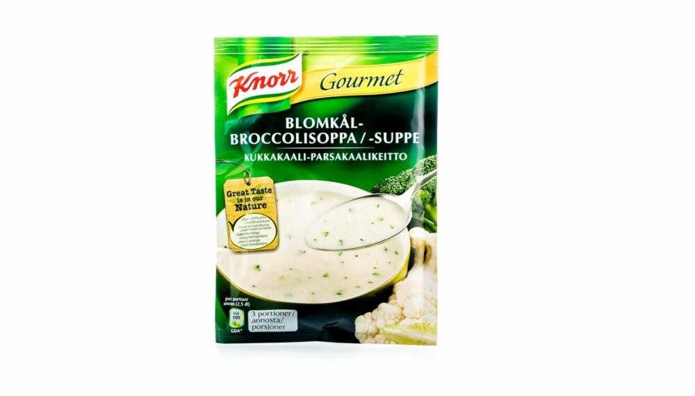 TEST AV POSESUPPE: Knorr gourmet Blomkål- og brokkolisuppe.