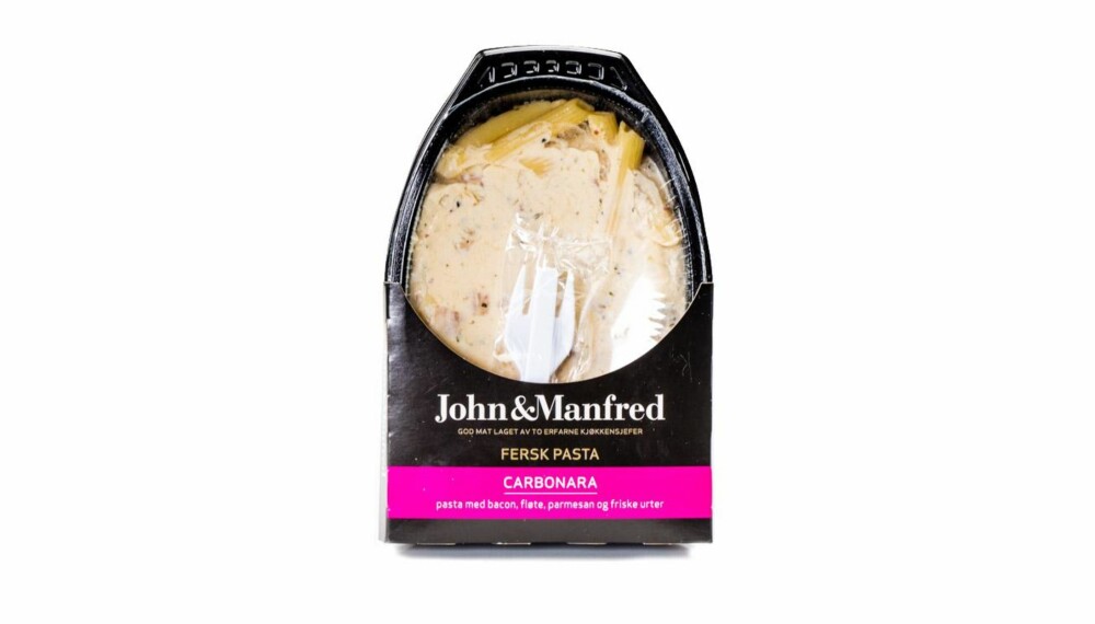 TEST AV FERDIGMAT: John & Manfred fersk pasta carbonara.