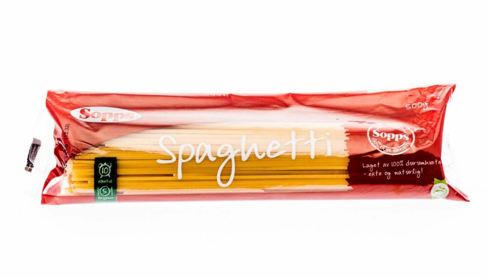 TEST AV SPAGETTI: Sopps Spaghetti