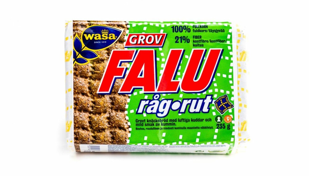 TEST AV KNEKKEBRØD: Wasa Falu råg-rut knekkebrød. TEST AV KNEKKEBRØD: Wasa Falu råg-rut knekkebrød.