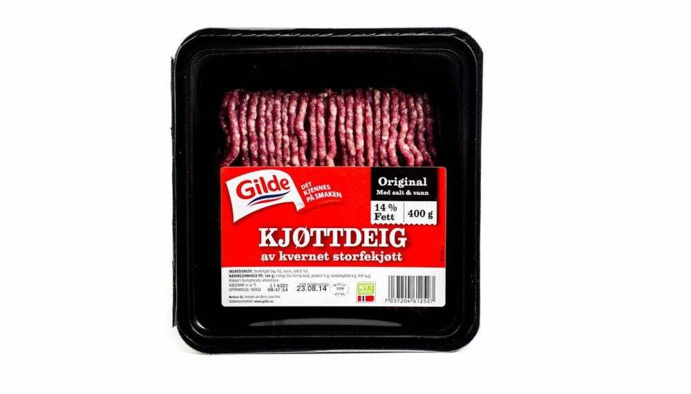 TEST AV KJØTTDEIG: Gilde original kjøttdeig.