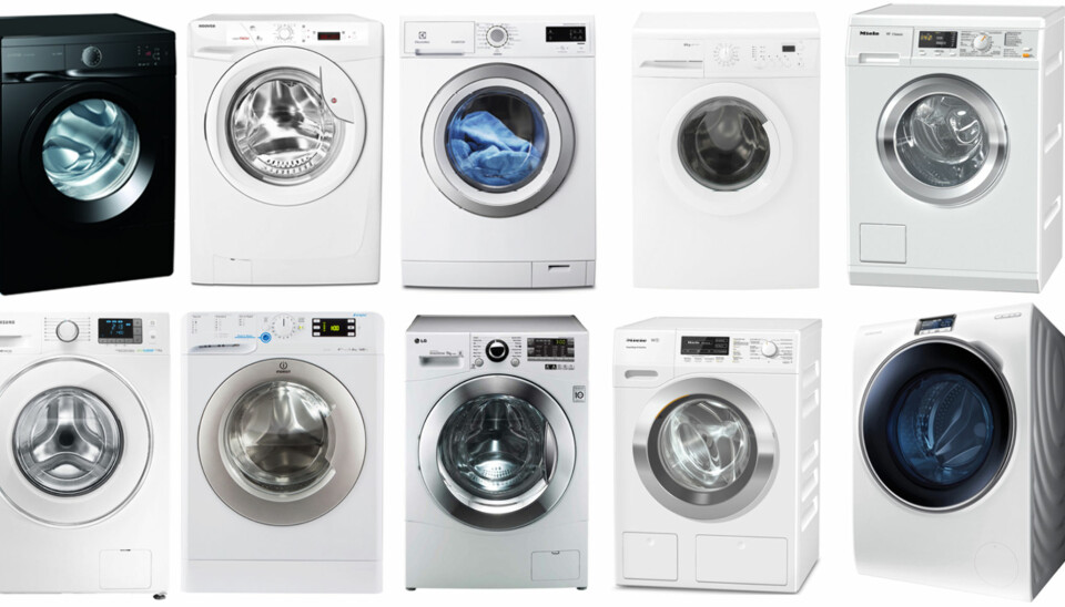 TEST AV VASKEMASKINER: Vi har testet 10 vaskemaskiner. Selv de dyreste skyller bare middels godt.