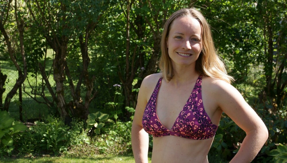 TESTVINNER: Julie Mowinckel er en av våre tre testere som har vurdert sportsbikiniene.