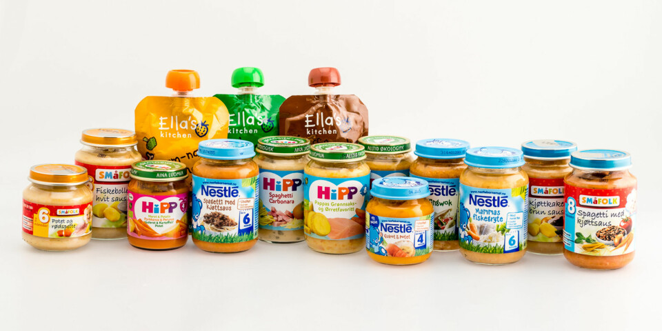 BARNEMAT FOR DE MINSTE: Vi har testet 15 ulike barnematprodukter for barn under 12 mnd.