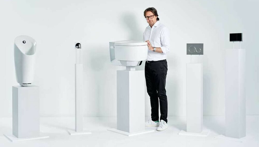 Sveitsiske Christoph Behling har sammen med et team på 30 ingeniører brukt fire år på å utvikle fremtidens toalett - dusjtoalettet AquaClean Mera fra Geberit.