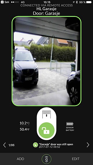HVEM DER: Du kan sjekke hvem som åpner garasjen din om du kobler til et webkamera til Gogogate2. HVEM DER: Du kan sjekke hvem som åpner garasjen din om du kobler til et webkamera til Gogogate2.