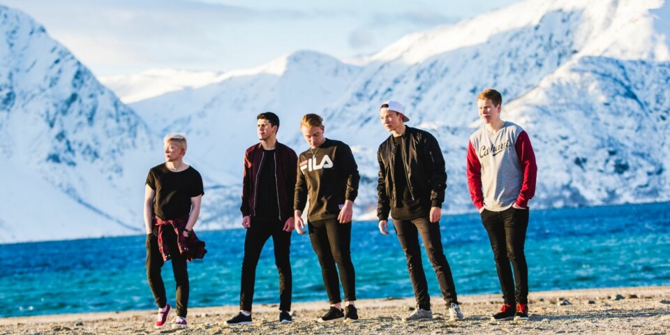 NorthKid fra venstre: Håkon, Sebastian, Bilal, Helge og Vegard.<br>Foto: Mads Suhr Pettersen