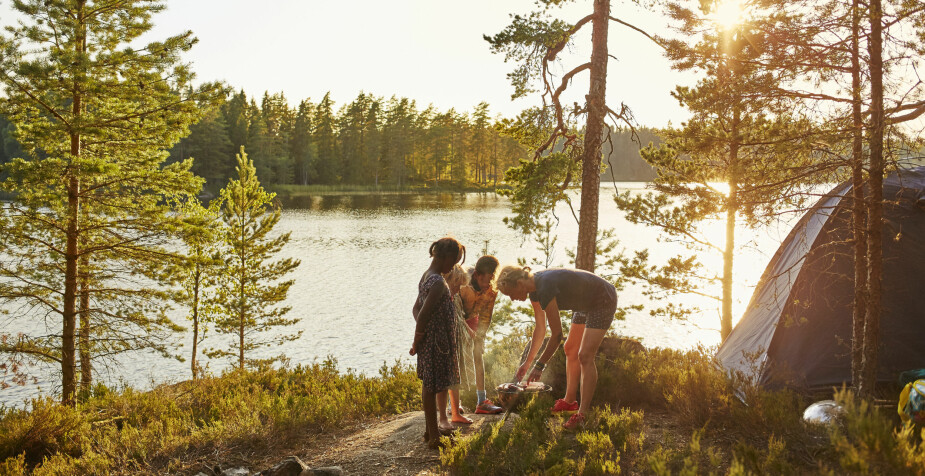FAMILIEFERIE: Camping i Sverige er både enkelt og spennende.