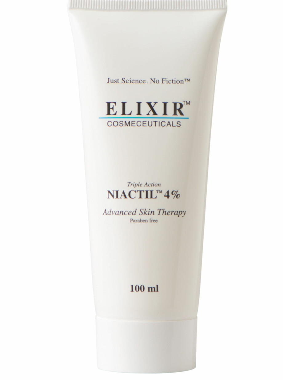 Pleie: Christel er fan av Elixir, særlig den fuktgivende bestselgeren Niactil 4 %. Kr 360.