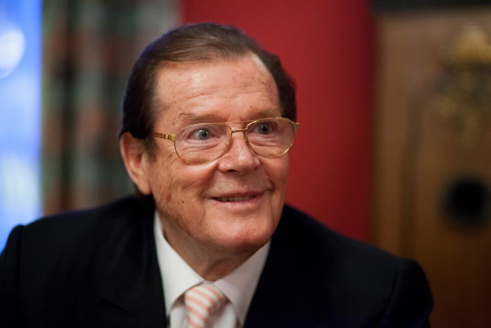 Den engelske skuespilleren Roger Moore i Oslo i 2008.