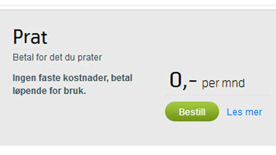 «Kroner 0,-» betyr ikke gratis