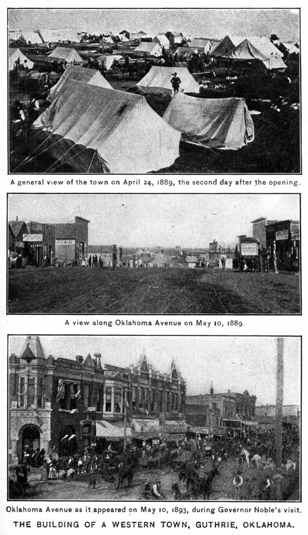 <b>VILLE VESTEN:</b> Oklahoma Avenue i byen Guthrie i mai 1893.