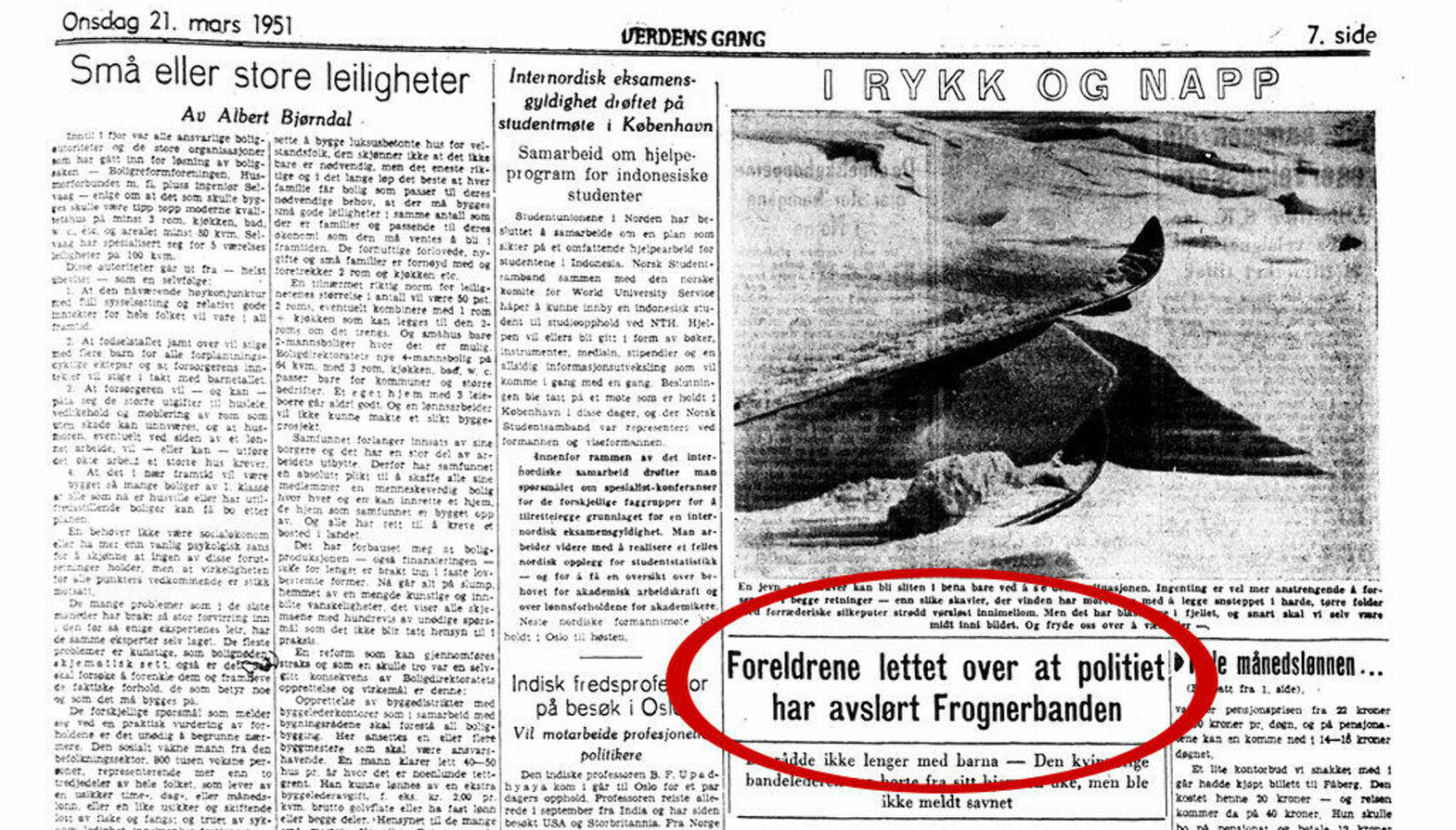 <b>SILKERAMPEN PÅ FROGNER:</b> Med en jente som leder sto Frognerbanden for en rekke biltyverier og annen kriminalitet på begynnelsen av 1950-tallet.