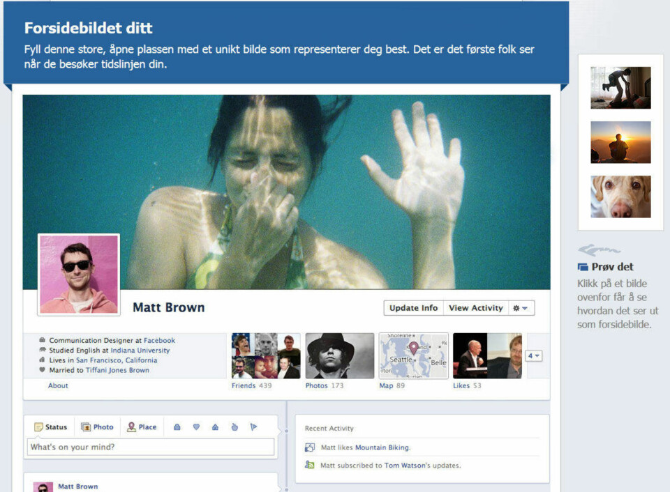 Nå kan du endre til nye Facebook