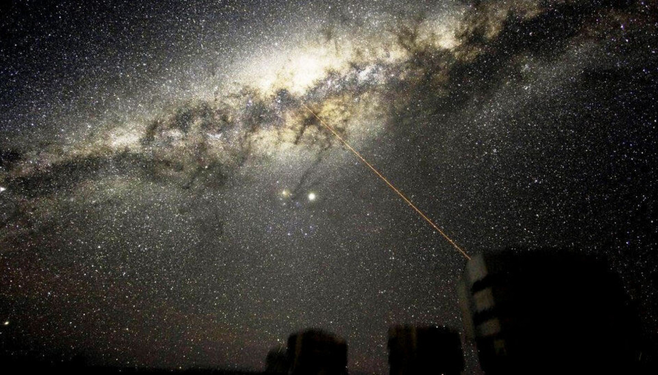 Melkeveiens sentrum, sett fra ESO-observatoriet i Paranal i Chile.