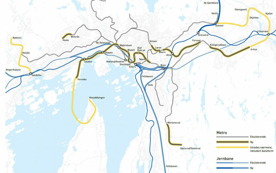 Fremtidens Oslo med 180 milliarder til kollektivtransport