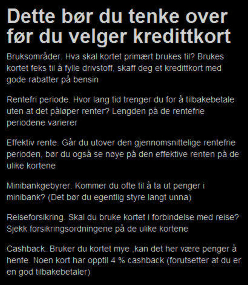 Du burde faktisk ha et kredittkort