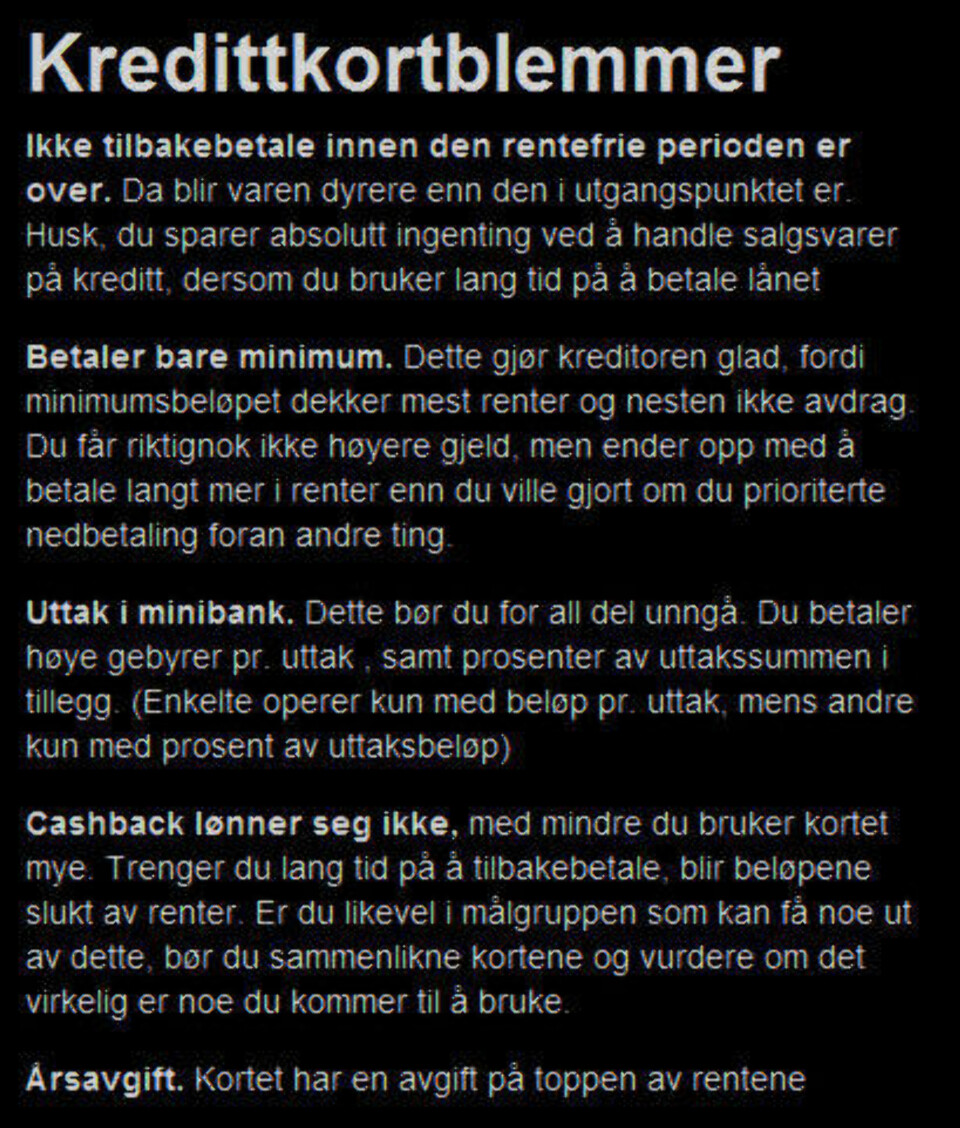 Du burde faktisk ha et kredittkort