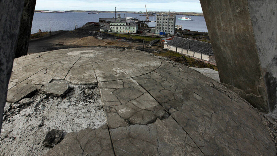 Isbjørnen banka på døra til en av byens glade gutter. Det hadde vært fest og den ville være med