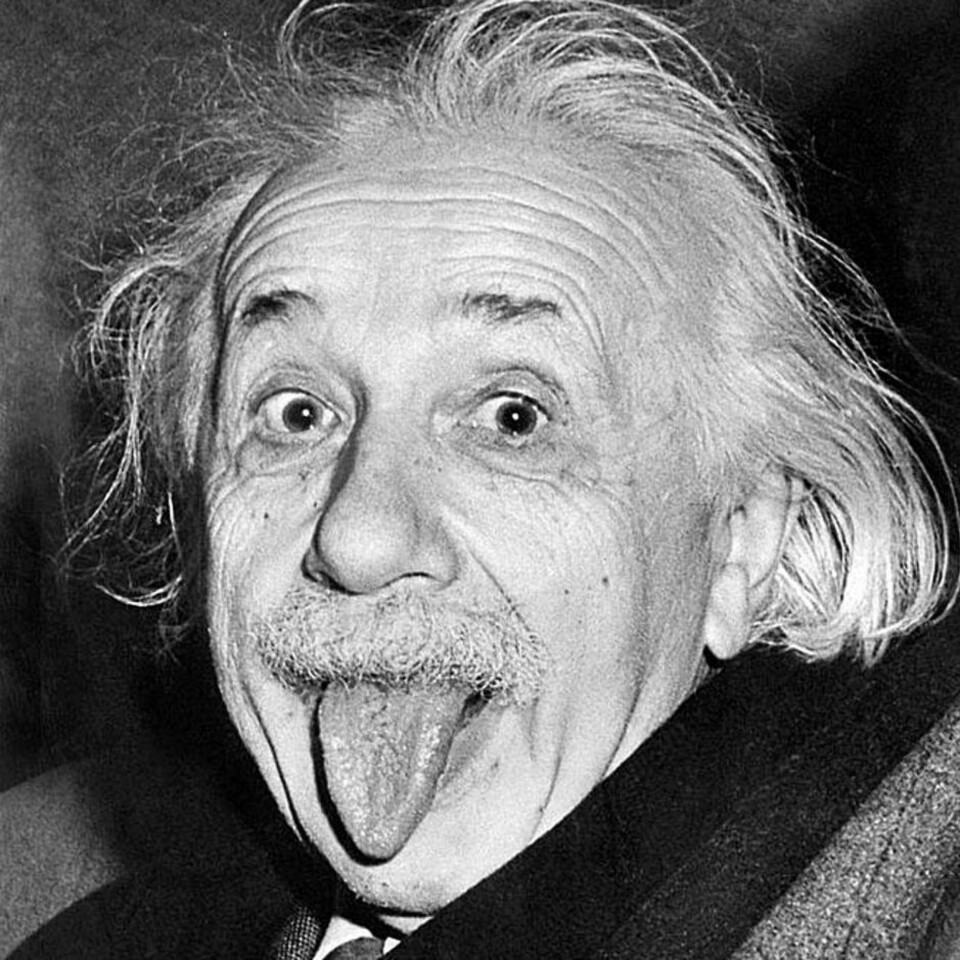 KJENT TUNGE: Dette bildet av Albert Einstein er kjent for folk flest.
