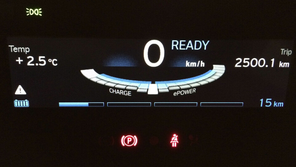 Rekkeviddeangsten slår fort inn når bilen mener det er 15 kilometers rekkevidde igjen.