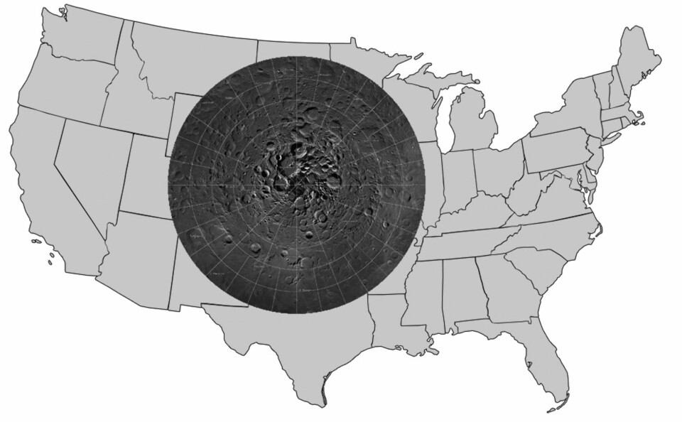 Området som er nitidig fotografert tilsvarer mer enn det sammenlagte arealet av USAs to største stater, Alaska og Texas.