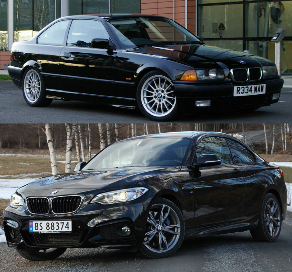 Det er ikke helt tatt ut fra luften at BMW kan ha vært noe inspirert av den tidligere 3-serien.