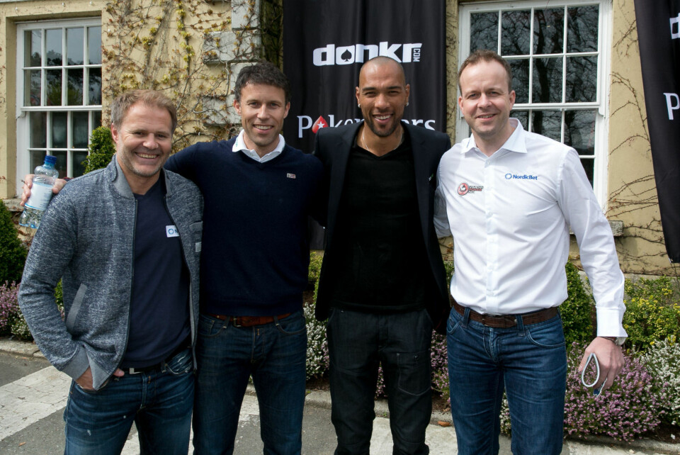 DIGGER POKER: Bent Skammlsrud, Ronny Johnsen, John Carew og Thomas Myhre er alle i Dublin for å spille hovedturneringen i norgesmesterskapet i poker.
