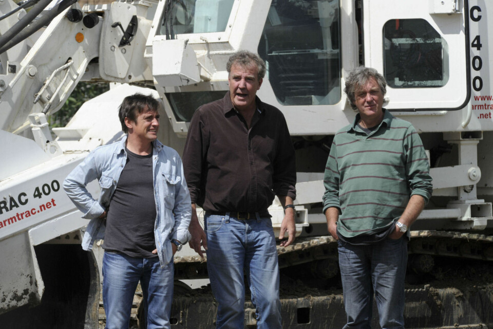 GJØR MYE: Alle programlederne i «Top Gear» har gjort sine ting utenom hele verdens favorittprogram. Nå letter Richard Hammond på sløret til Side3. Her fra innspillingen for noen år tilbake. Fra venstre Richard Hammond, Jeremy Clarkson og James May.