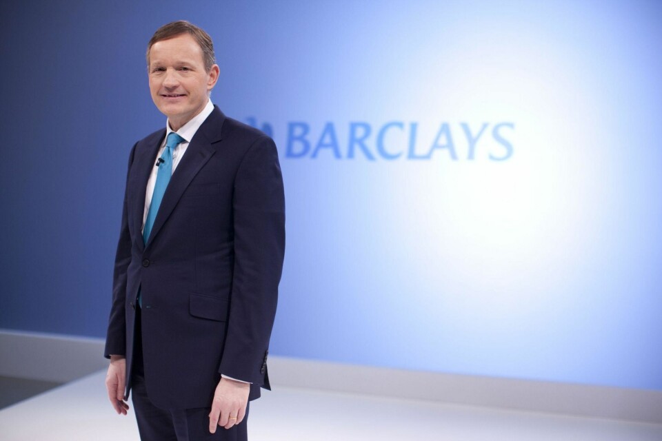 HØY STANDAR: Ifølge Barclays direktør, Antony Jenkins, har bankens nye interne rutiner blitt bedret for å forhindre lignende svindelforsøk som det Daniel Plunkett forsøkte seg på i 2012. Her smiler Jenkins til fotografen.