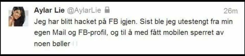 Aylar ble hacket - fikk ny kjæreste