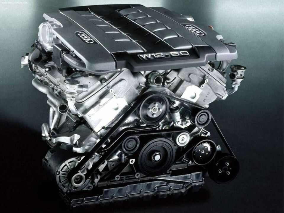 Dette er en av de største motorene Audi har på samvittigheten - 6 liter og 12 sylindre.