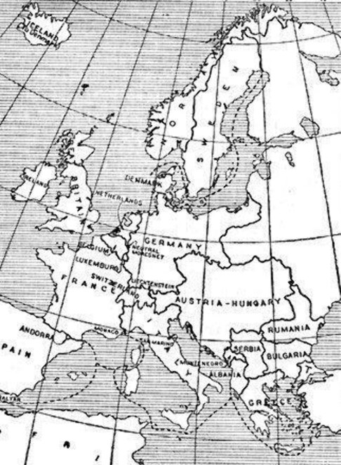 Det europeiske kartet i 1914.