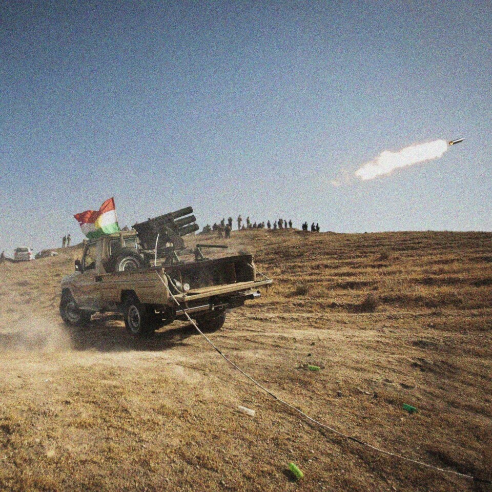 Kurdiske stryker bruker tung skyts i kampene mot ISIL.