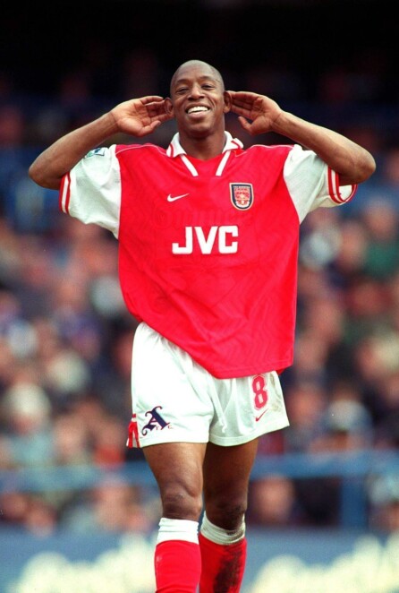 TRENT FYR: Ian Wright bøttet inn med mål i alle klubbene han var i, men ble først kjøpt for et sett med treningsvekter 21 år gammel. Her fra tiden i Arsenal.