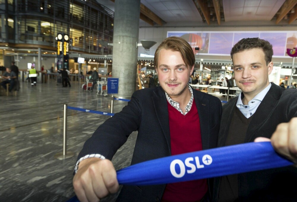 Ønsker pilotprosjekt: Helge William Braathen (t.v.) og Torbjørn Weisæth i Akershus Fpu vil ha prøveprosjekt med kasino innenfor sikkerhetskontrollen på Gardermoen.