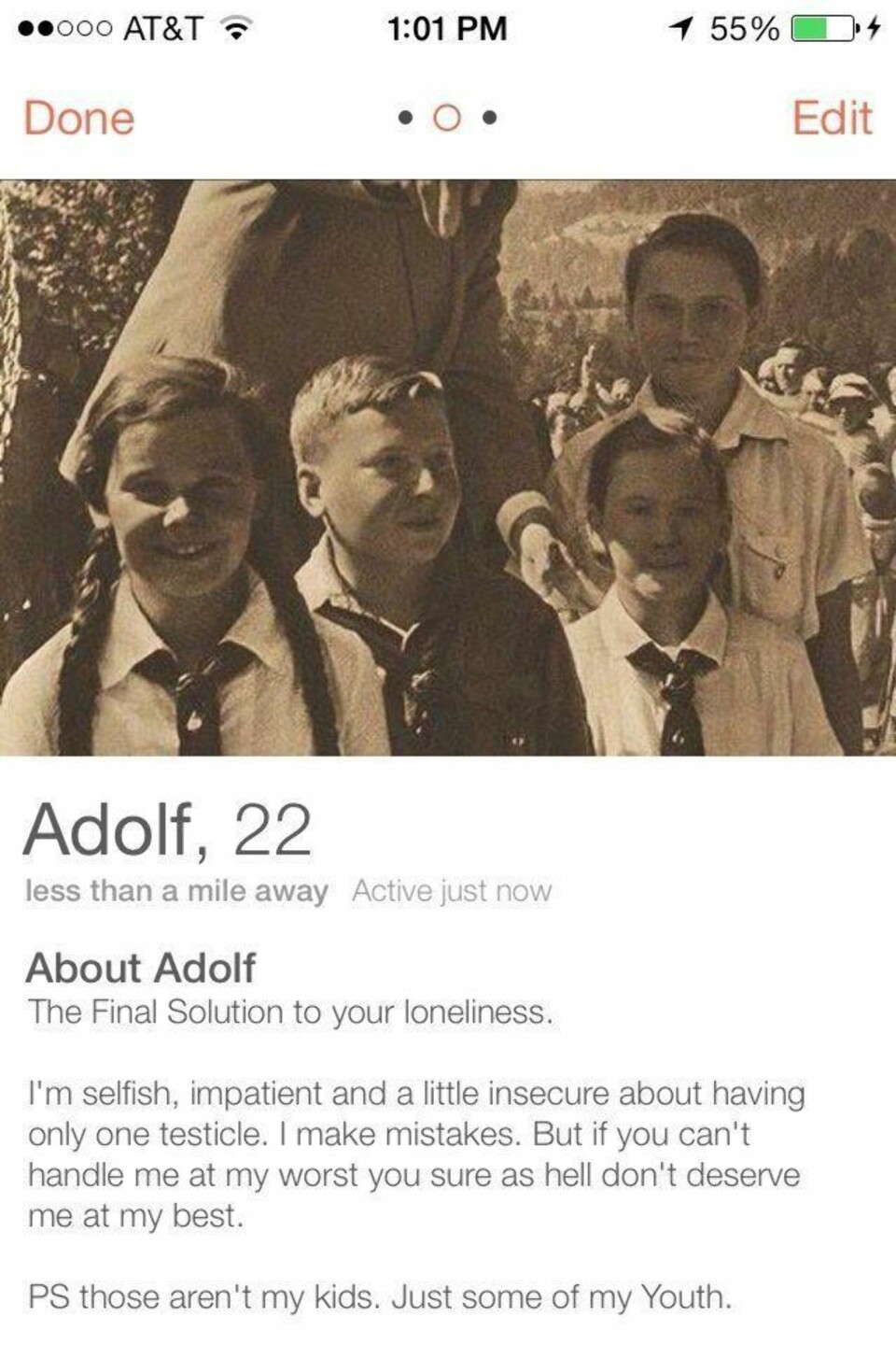 Se - Adolf Hitler er på Tinder