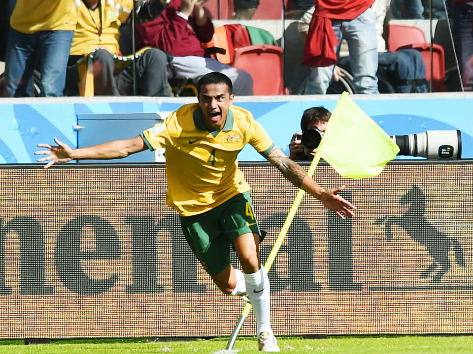 JUBEL: Det var ikke bare Australias Tim Cahill som kunne juble etter han scoret mot Nederland under årets fotball-VM i Brasil. Felix Stephensen hadde satt rundt 5000 kroner på kampen og vant pengene som finansierte turen til poker-VM i Las Vegas.