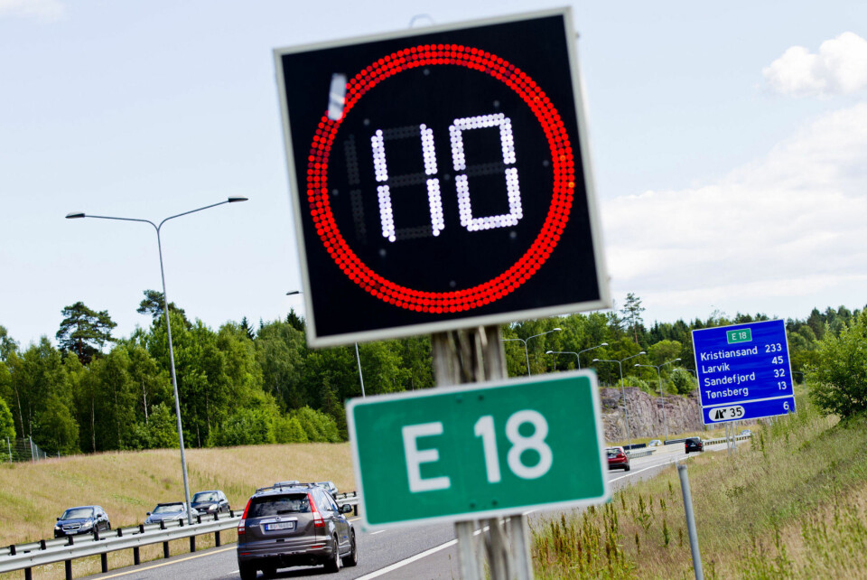 UP: Færre fartsbøter med høyere fartsgrense