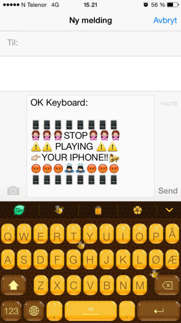 GO Keyboard, eller OK Keyboard som vi har skrevet i eksempelet, er noe for seg selv.