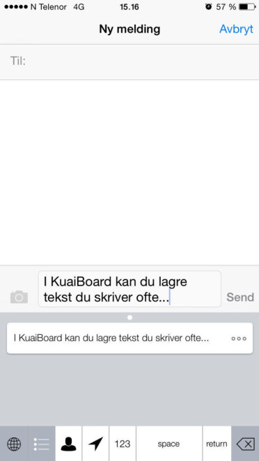KuaiBoard likte vi godt. Praktisk å slippe å skrive e-postadressen manuelt hver gang.