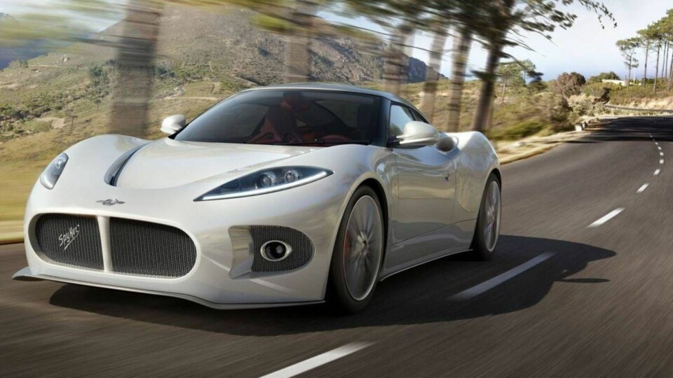SÅ ALDRI DAGENS LYS: Dette er B6 Venator - en bil som skulle sørge for ny giv for Spyker. Den debuterte på bilutstillingen i Geneve i 2013, men rakk aldri å komme i produksjon før selskapet havnet i konkurs.