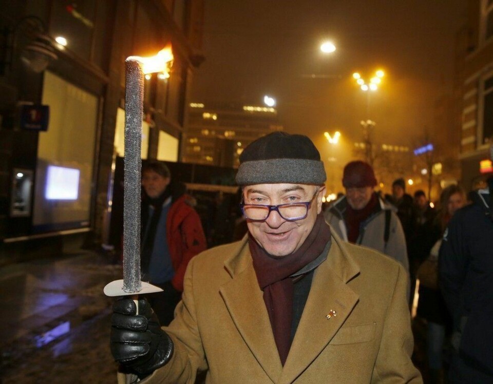 Denne måneden arrangerte Amnesty og 26 andre organisasjoner solidaritetstog mot Pegida på Youngstorget. Ervin Kohn (bildet), leder av det mosaiske trossamfunn gikk i solidaritetstog.