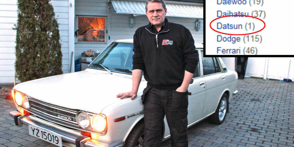 Bjørn fra Drammen selger en meget spesiell bil - og sørget for at Datsun nå er egen kategori på finn.no!
