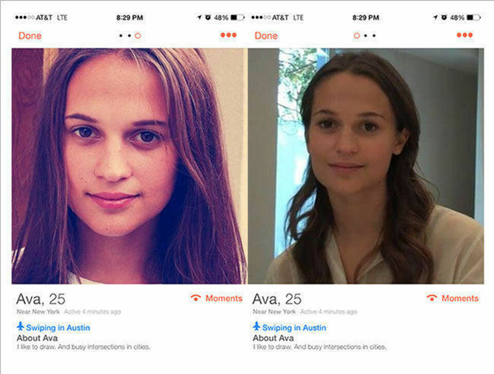 AVA: Den vakre 25-åringen Ava er ikke helt hva hun utgir seg for å være.